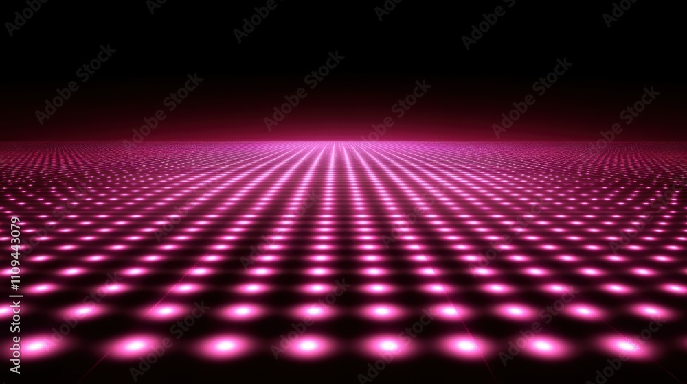 Poster pink gradient background with dots creating a futuristic atmosphere
