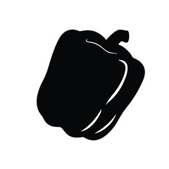 Fototapeta premium A black pepper is shown in the image. It is a small pepper with a stem. The pepper is cut in half and is placed on a white background