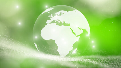 Nature earth world map globe sphere illustration bokeh lights.	
