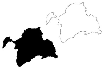 Gorno-Badakhshan Autonomous Region (Republic of Tajikistan, Regions of Tajikistan) map vector illustration, scribble sketch Kuhistani Badakhshan Autonomous Region (GBAO) map