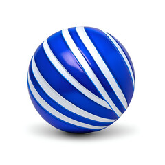 Obraz premium Blue and white patterned ball designed for play in various outdoor activities and sports events