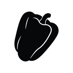 Fototapeta premium A black pepper is shown in the image. It is a small pepper with a stem. The pepper is cut in half and is placed on a white background
