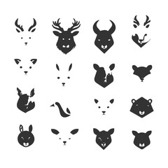 Logo collection Animal logo set Icon design