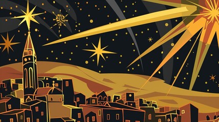 Celestial enchantment Bethlehem skyline