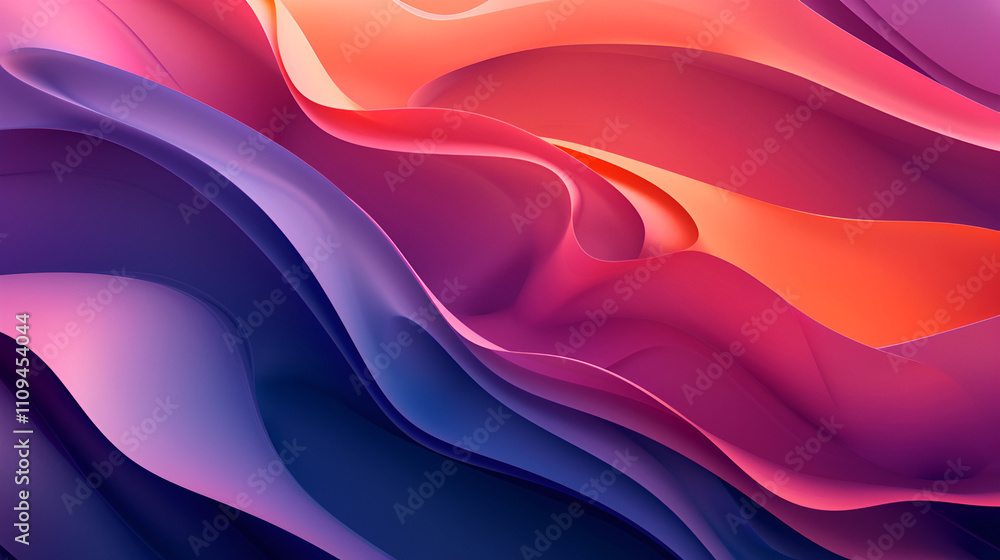 Poster smooth figures on an abstract background