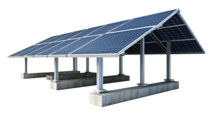 Solar panel structure for renewable energy generation.