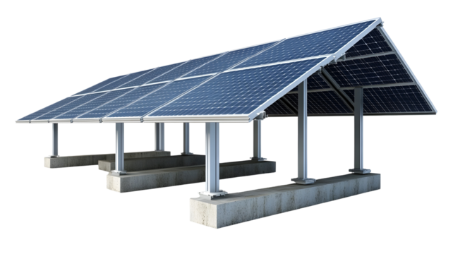 Solar panel structure for renewable energy generation.
