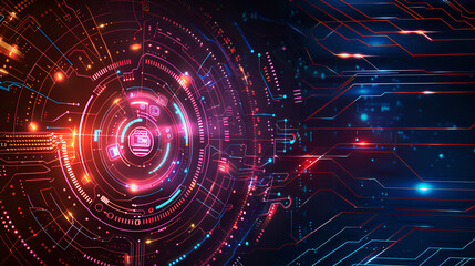 Fototapeta premium Background of abstract technologies