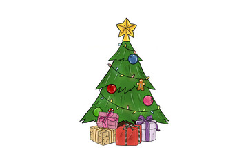 Christmas trees, Animal Christmas Lights Sublimation Design