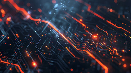 Fototapeta premium Background of abstract technologies