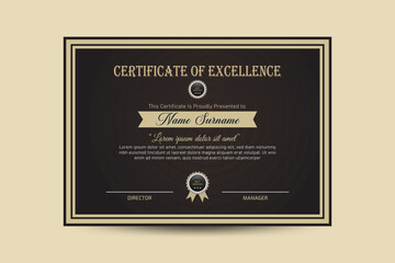 certificate design in black