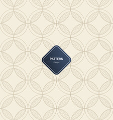 Seamless pattern with leaves and curls.
