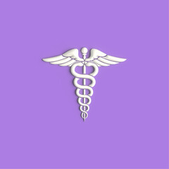 The medic icon is white with a purple background