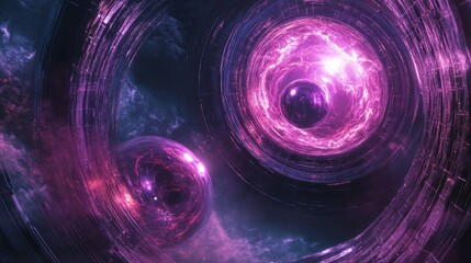 A futuristic nuclear fusion facility with glowing energy and sleek metallic structures

