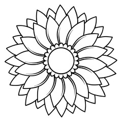 sunflower line art, sunflower line drawing, floral line drawing, sunflower outline, Minimalist Sunflower Line Drawing, Sunflower Line Art Design, Sunflower Vector Art