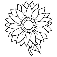 sunflower line art, sunflower line drawing, floral line drawing, sunflower outline, Minimalist Sunflower Line Drawing, Sunflower Line Art Design, Sunflower Vector Art