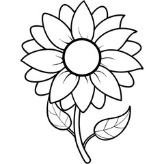 sunflower line art, sunflower line drawing, floral line drawing, sunflower outline, Minimalist Sunflower Line Drawing, Sunflower Line Art Design, Sunflower Vector Art