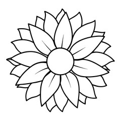 sunflower line art, sunflower line drawing, floral line drawing, sunflower outline, Minimalist Sunflower Line Drawing, Sunflower Line Art Design, Sunflower Vector Art