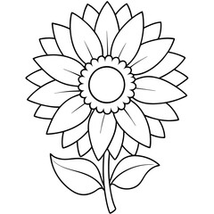 sunflower line art, sunflower line drawing, floral line drawing, sunflower outline, Minimalist Sunflower Line Drawing, Sunflower Line Art Design, Sunflower Vector Art