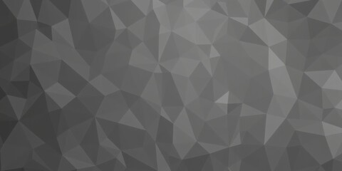 Fototapeta premium Abstract Gray Polygonal Texture with Low Light and Geometric Shapes