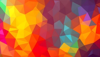 Obraz premium Stylized Polygonal Background Bright Colors, 3D Layers, and High Contrast