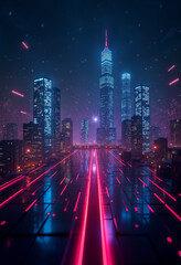 A digital cityscape 