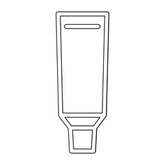 Cream tube icon in line style