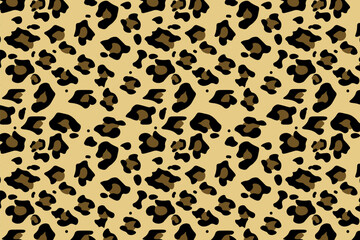 Leopard skin pattern. Seamless animal design for fabric print, textile, background, wallpaper, and garments