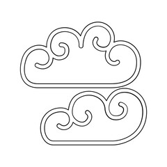 Curl Cloud icon in line style