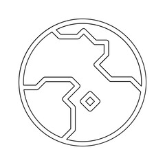 Earth, world icon in line style