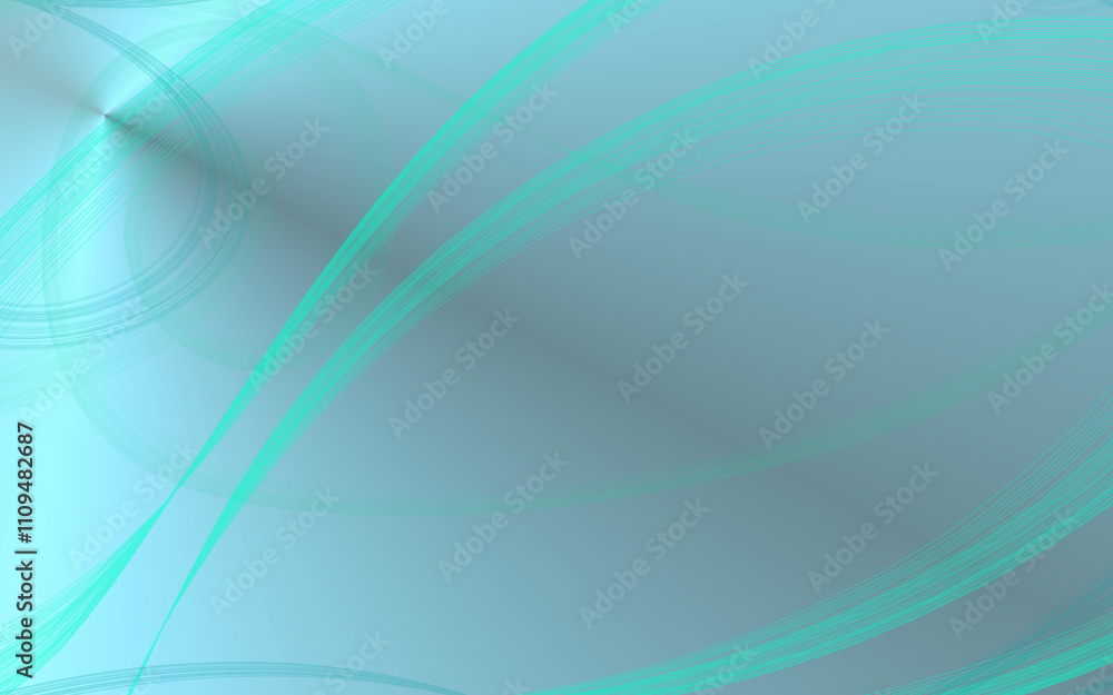 Wall mural blue gradient abstract background with curved lines pattern