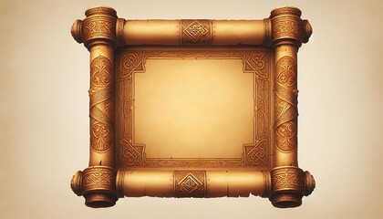 Blank Scroll with Empty Space for Custom Text