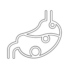 Reflux icon in line style