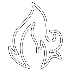 Flammable icon in line style