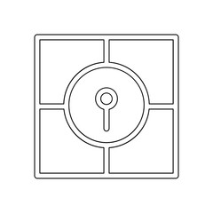 Security system icon in line style