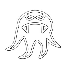 Computer virus icon in line style