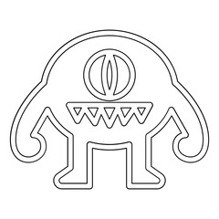 Computer virus icon in line style