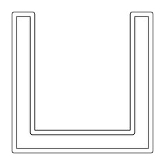 Steel pipe icon in line style