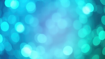Obraz premium Abstract Blue and Green Bokeh Background with Soft, Out of Focus Circles of Light