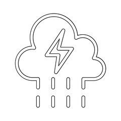 Acid rain icon in line style
