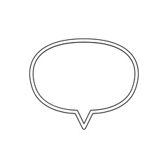 Message bubble icon in line style