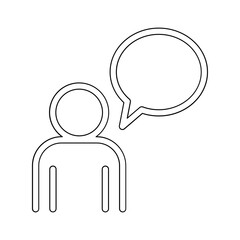 Speaking icon in line style