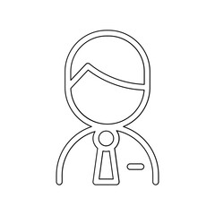 Businessman icon in line style
