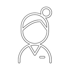 Woman icon in line style