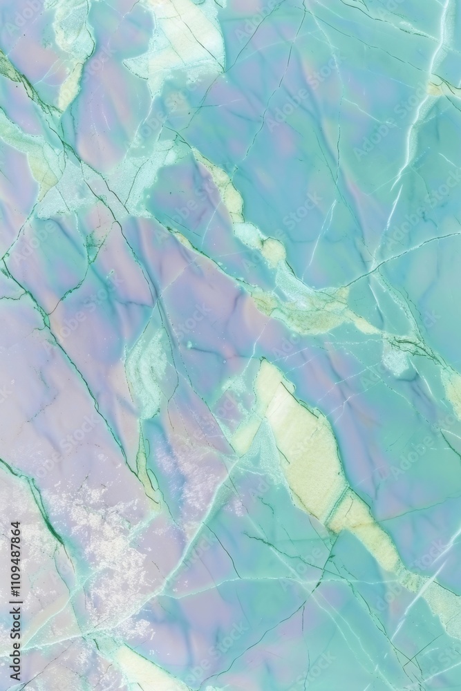 Poster abstract turquoise and lavender marble texture with intricate patterns and veins