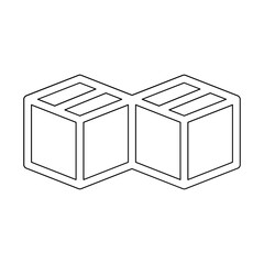 Box icon in line style