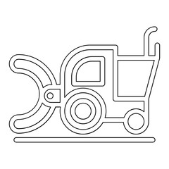 Tractor icon in line style