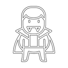 Vampire icon in line style