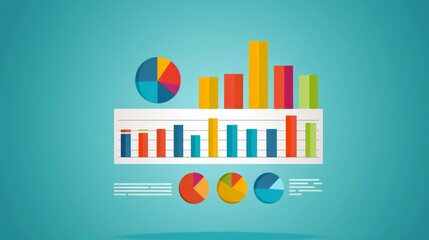 Obraz premium Icon of a chart, representing data or analytics.