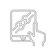 Online diagnosis icon in line style